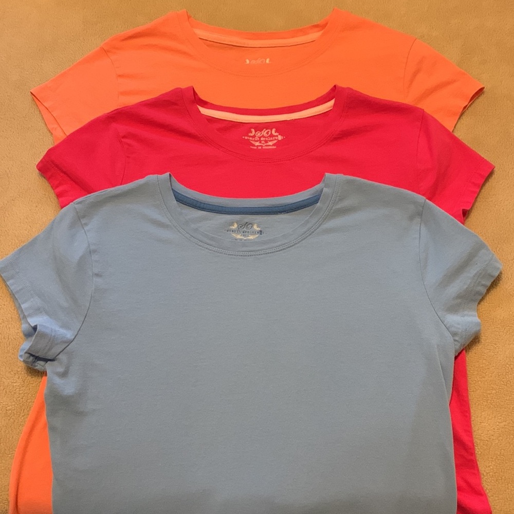 Bundle of 3 Junior XL Tees (Pink, Blue & Orange)